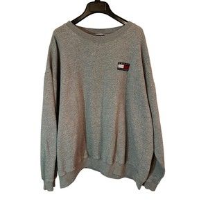 Tommy Hilfiger Sweatshirt Gray Pullover Size Large